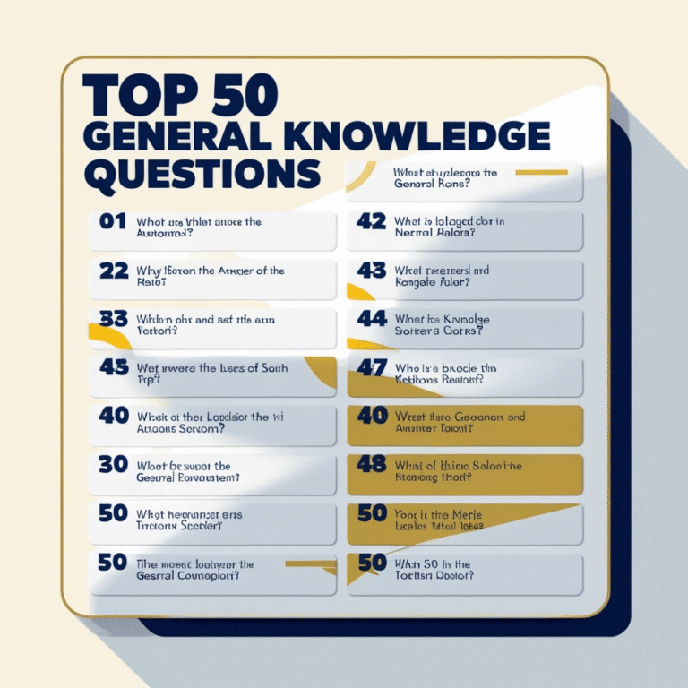 50 gk questions with answers