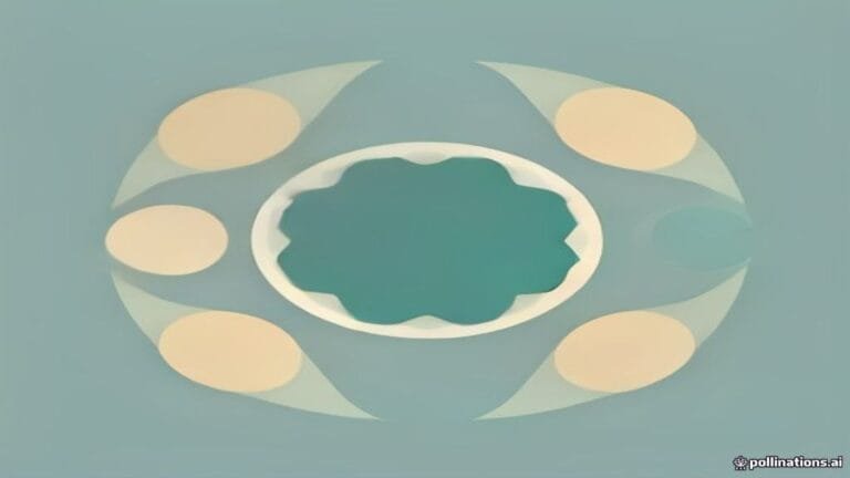 Abstract minimalist illustration representing the number 23 (Teis) with geometric shapes