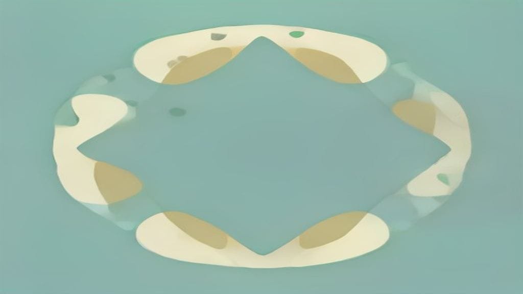 Abstract minimalist illustration representing the Hindi number 31 (Ikatis)